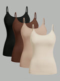 Pack de 4 camisetas de tirantes para mujer