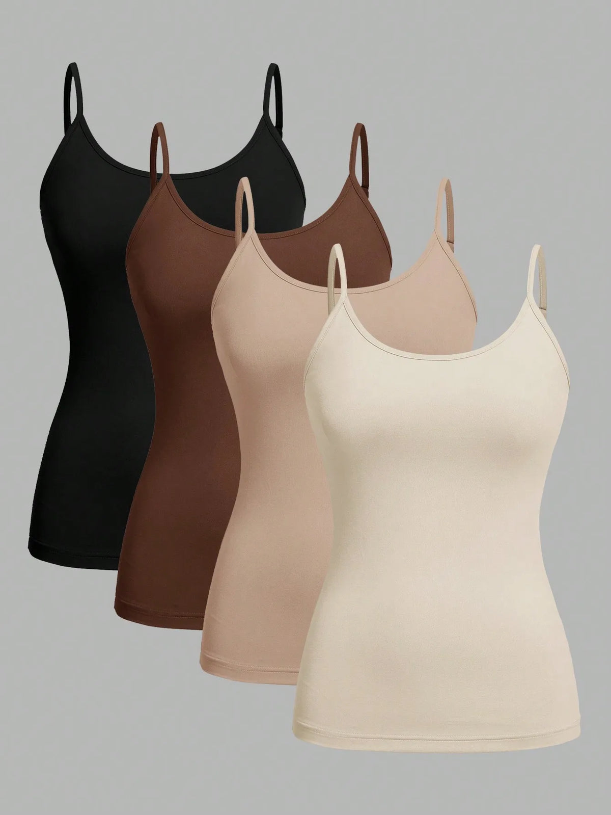 Pack de 4 camisetas de tirantes para mujer