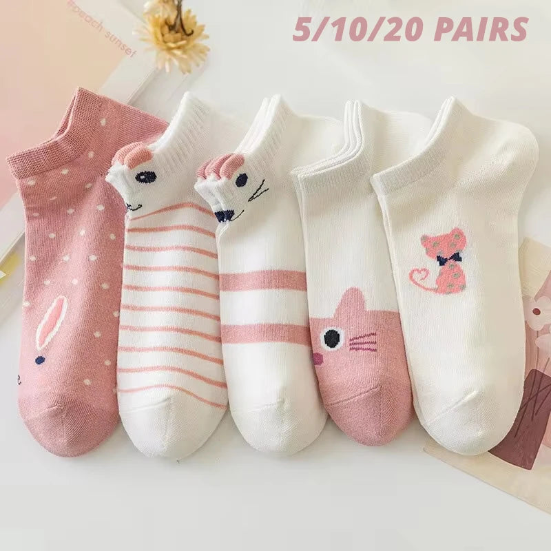 Pack de calcetines cortos para mujer (5, 10 o 20 pares)