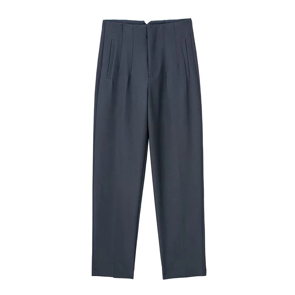 Pantalón de tiro alto básico en colores