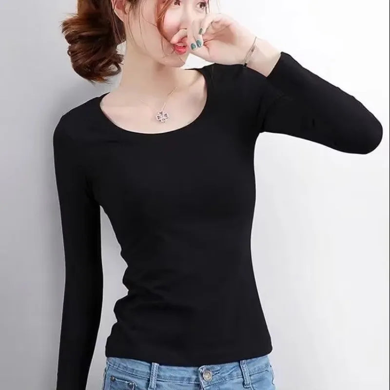Camiseta térmica de manga larga con interior afelpado