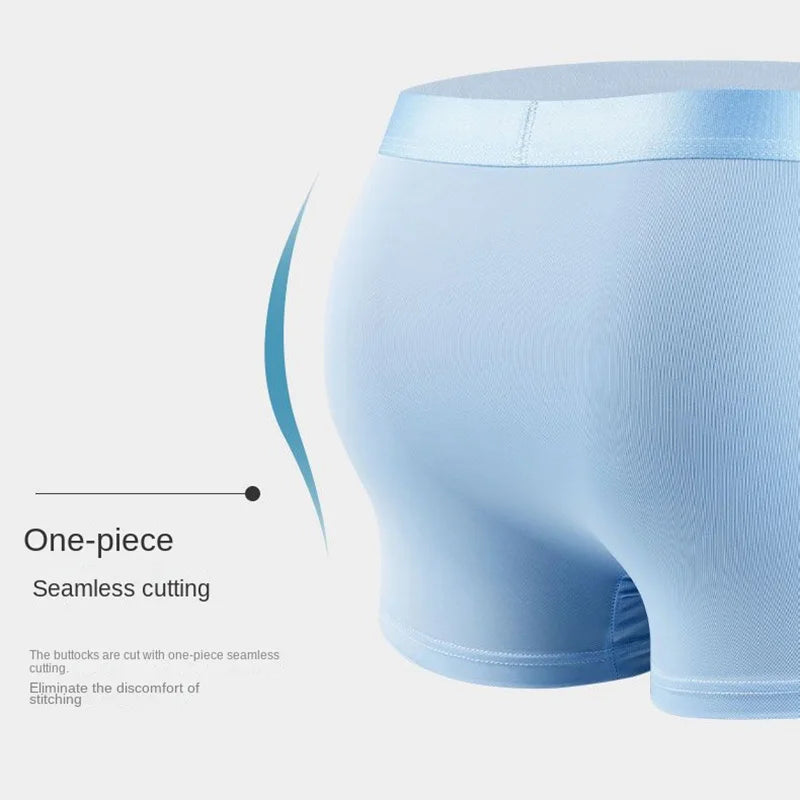 Pack de 4 calzoncillos bóxer de seda fría para hombre
