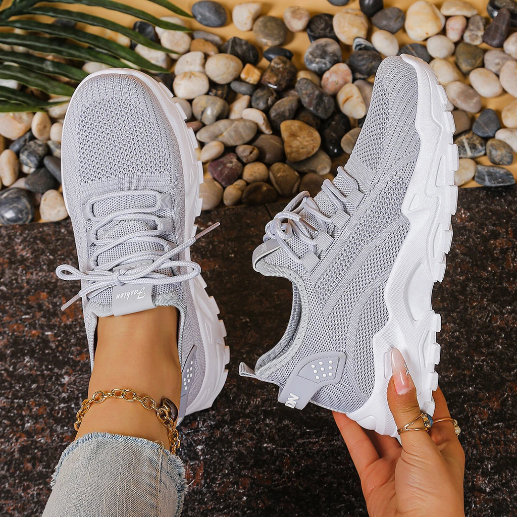 Zapatillas dad de plataforma con malla transpirable para mujer