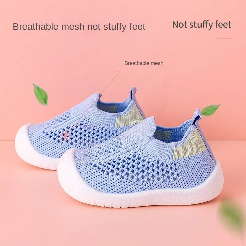 Zapatillas de punto sin cordones para bebé