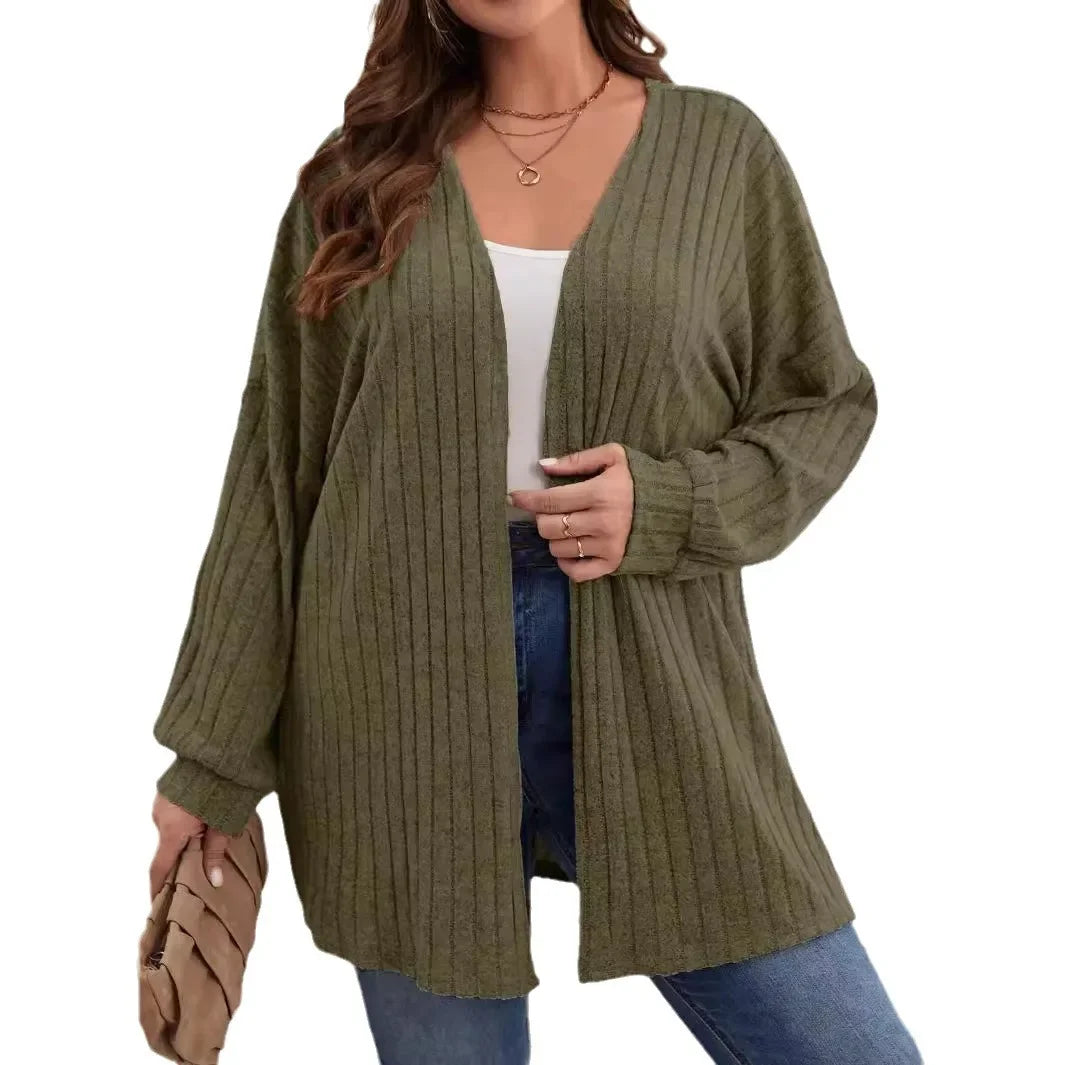 Cárdigan holgado de punto para mujer (1XL a 5XL)