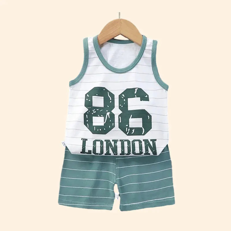 Conjunto infantil de camiseta de tirantes y short