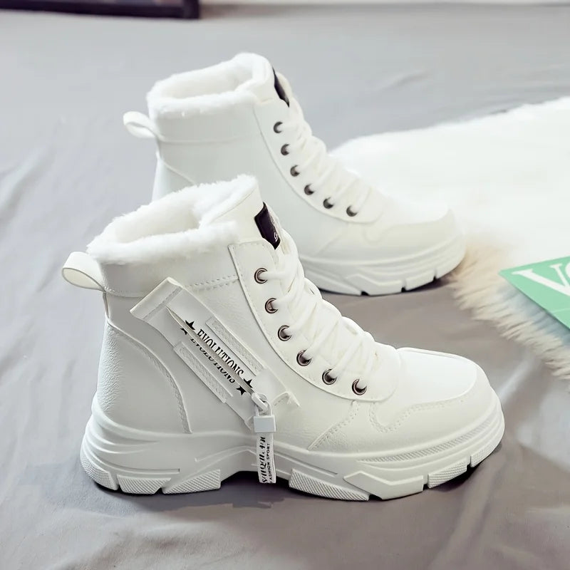 Botines de invierno con forro grueso para mujer