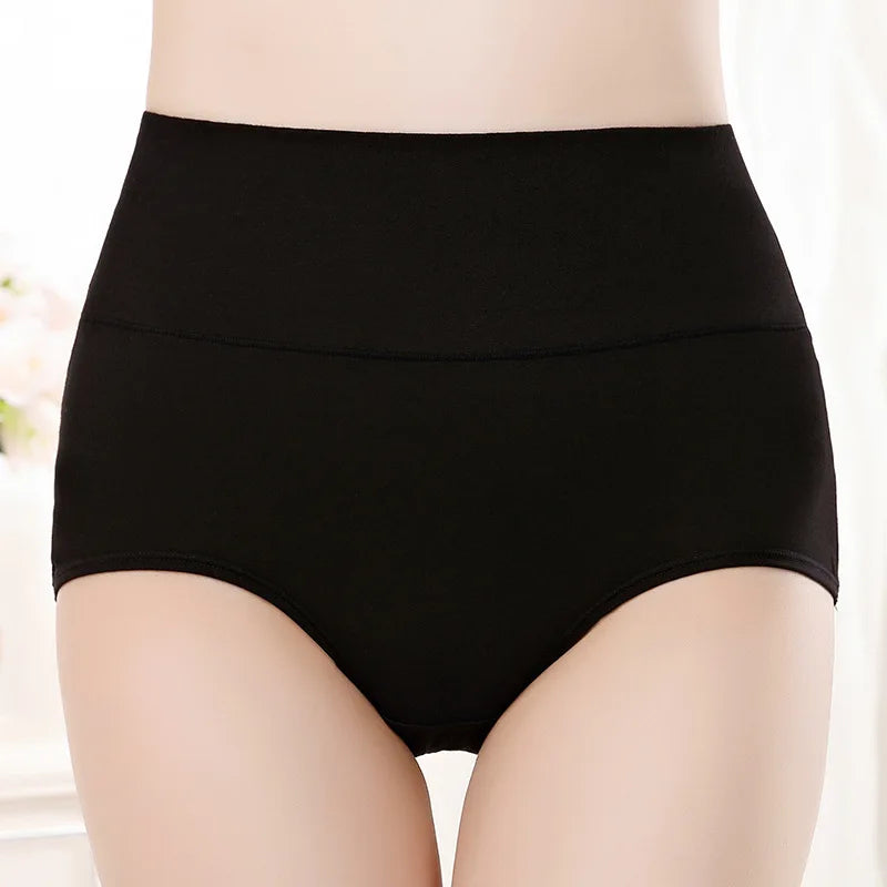 Pack de 4 bragas de cintura alta de algodón