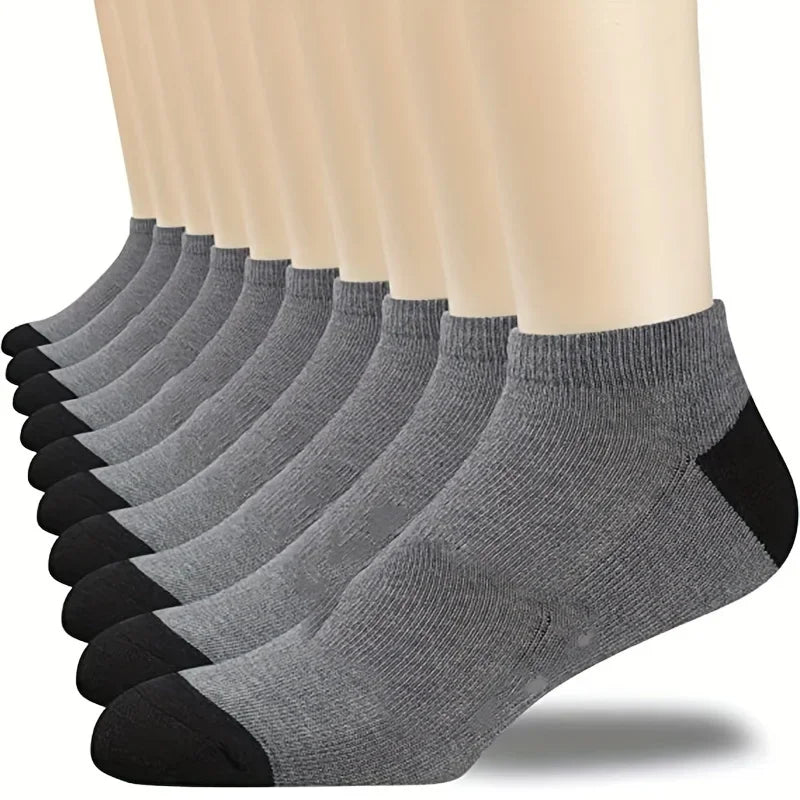 Pack de calcetines tobilleros bicolor para hombre (10, 20 o 30 pares)