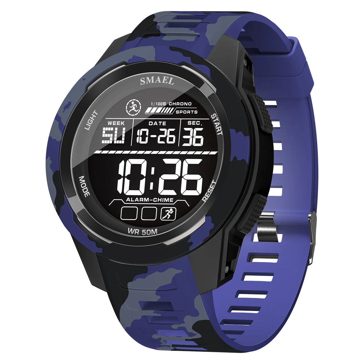 Reloj deportivo militar SMAEL con correa de camuflaje