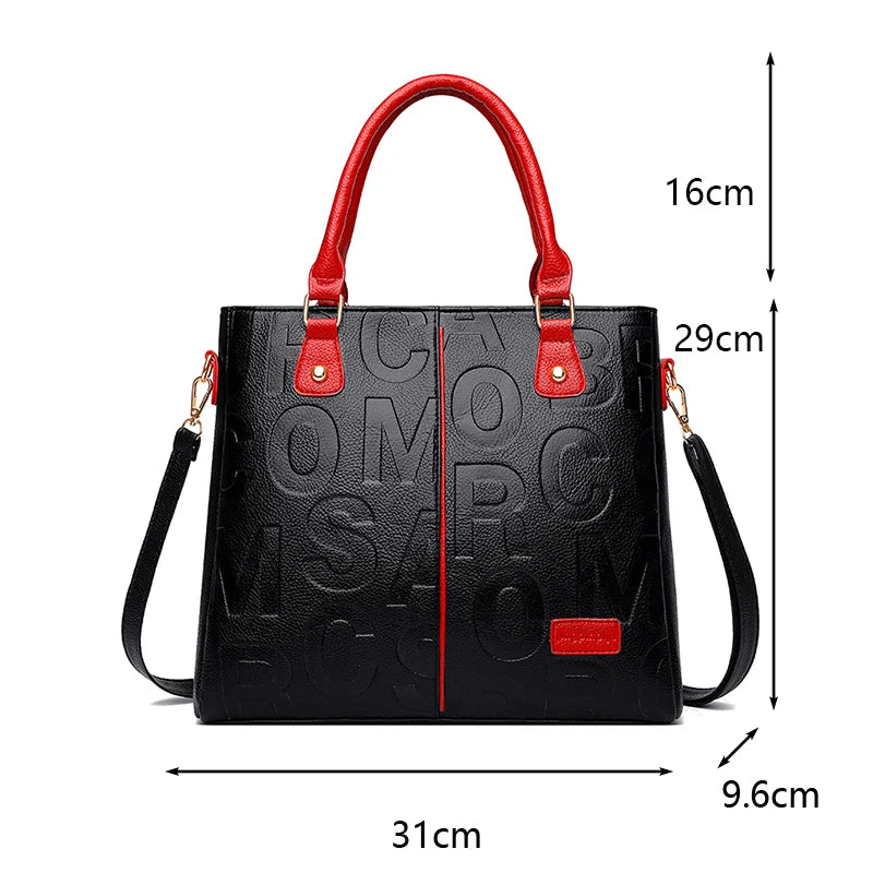 Bolso tote con letras en relieve