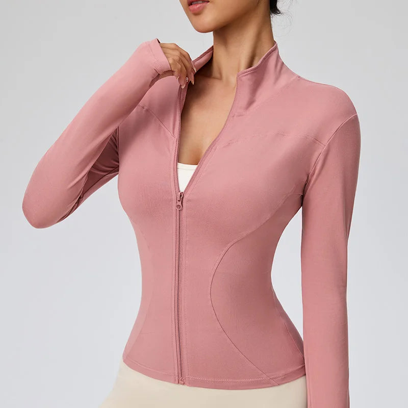 Chaqueta deportiva de secado rápido para pilates