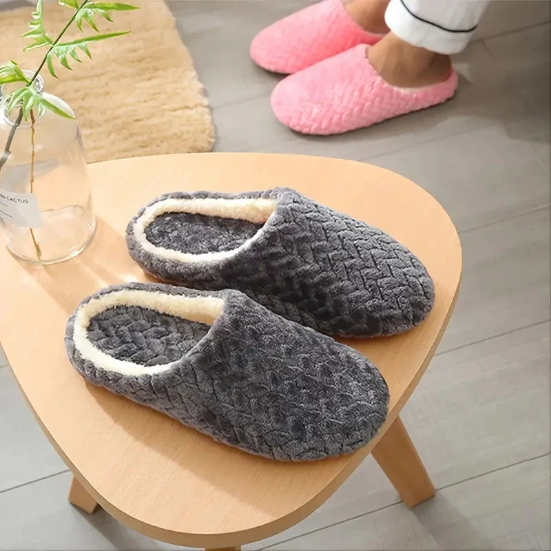 Zapatillas de casa mullidas antideslizantes unisex