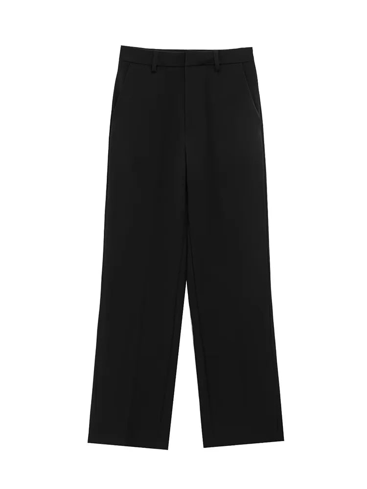 Conjunto de chaqueta corta con cremallera y pantalón