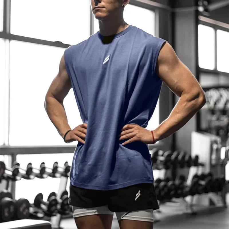 Camiseta de tirantes deportiva transpirable para hombre