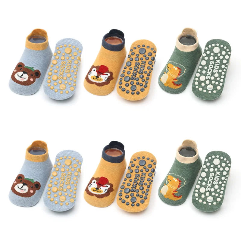 Pack de 6 pares de calcetines infantiles antideslizantes