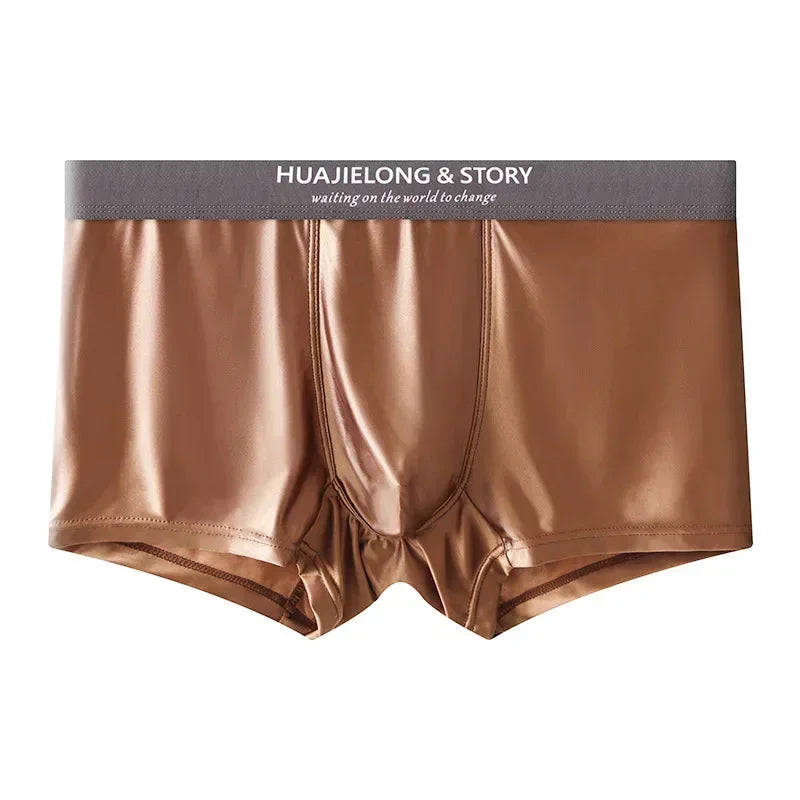 Calzoncillos bóxer de seda fría para hombre (1 o 3 uds)