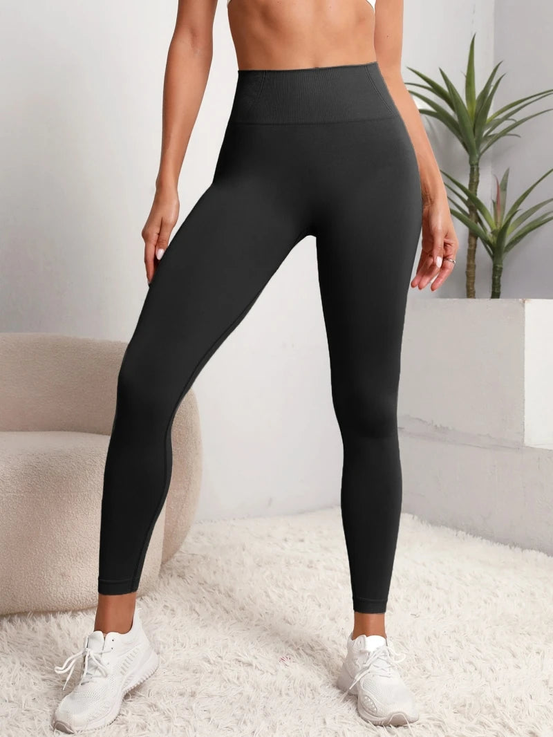 Mallas deportivas sin costuras con efecto realce