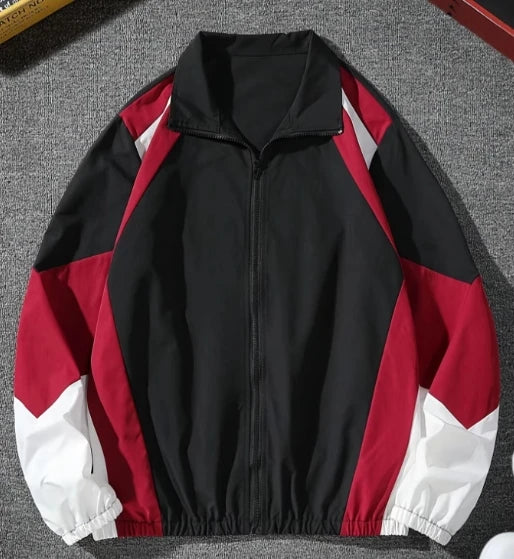 Chaqueta ligera cortavientos bicolor para hombre