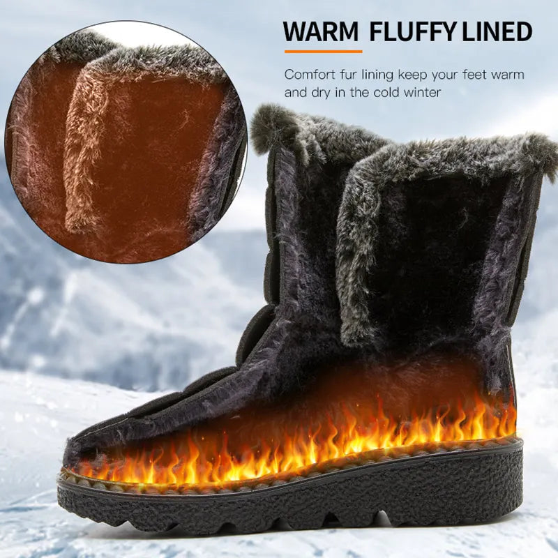 Botines bajos de invierno para mujer