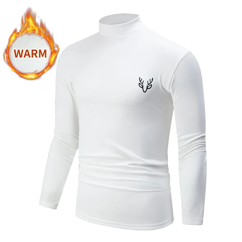 Camiseta interior de cuello alto para hombre (1 o 3 uds)