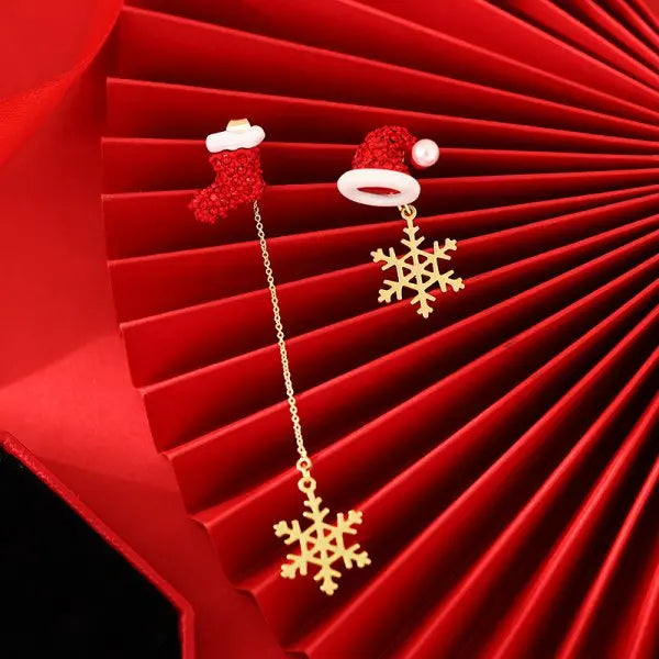 Pendientes navideños de Papá Noel