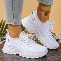 Zapatillas de plataforma de punto transpirable para mujer