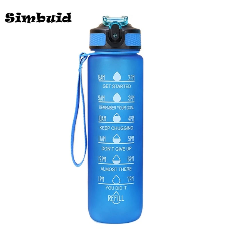 Botella de agua degradada motivacional (600 ml a 2 L)
