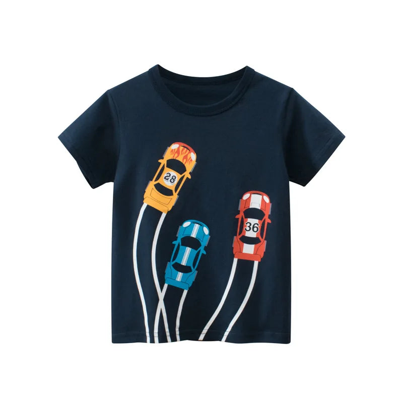Camiseta infantil de manga corta de algodón