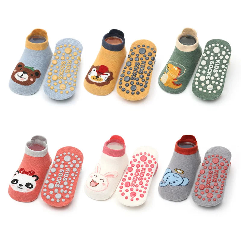 Pack de 6 pares de calcetines infantiles antideslizantes