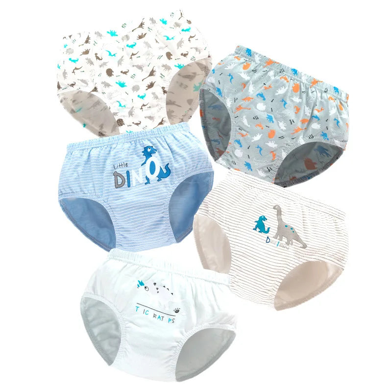 Pack de 5 calzoncillos infantiles de dinosaurios