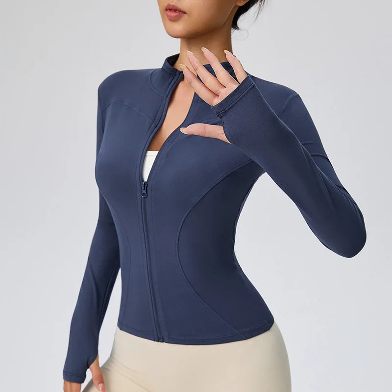 Chaqueta deportiva de secado rápido para pilates