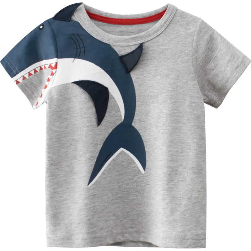 Camiseta infantil de manga corta de algodón