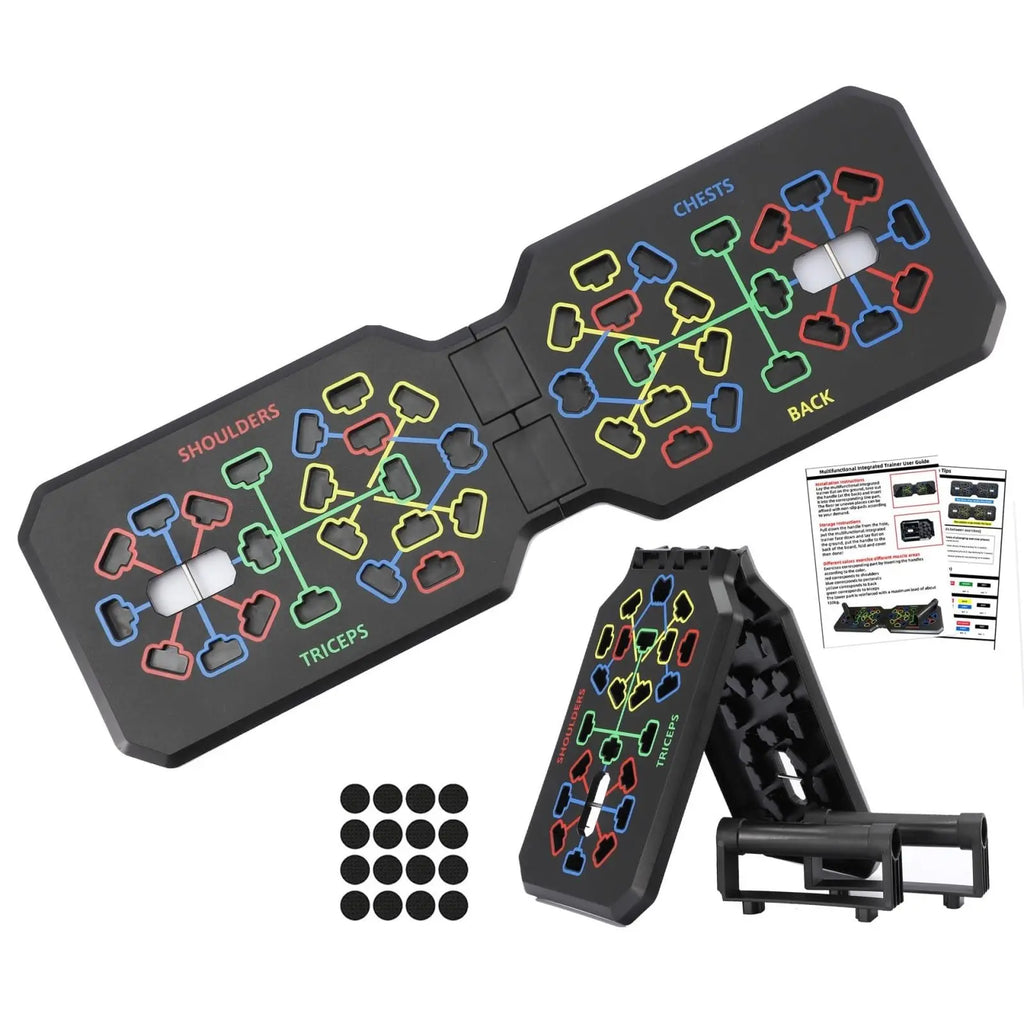 Tabla de flexiones plegable con asas