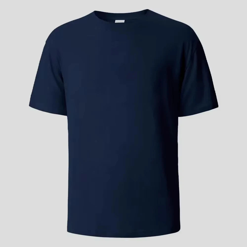 Camiseta blanca de algodón grueso para hombre