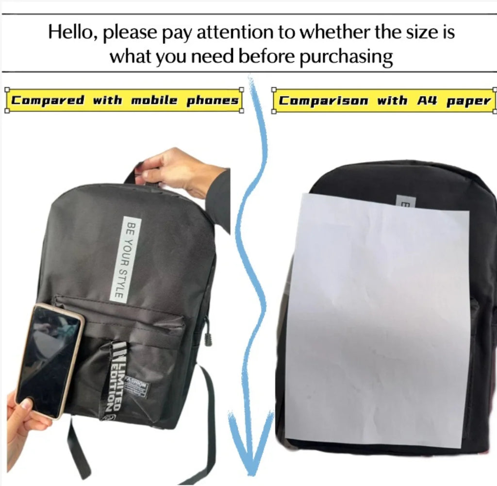 Mochila juvenil de colores para clase y diario