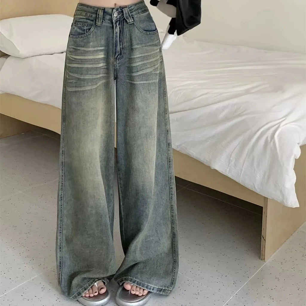 Vaquero baggy Desgastado vintage detalle