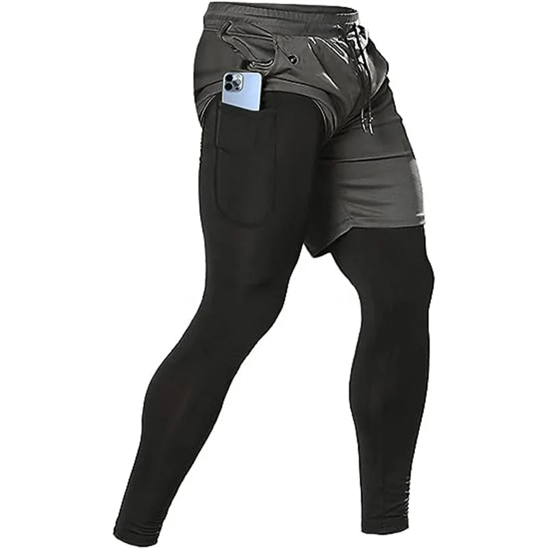 Pantalón de chándal 2 en 1 para hombre