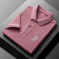 Polo bordado de manga corta para hombre