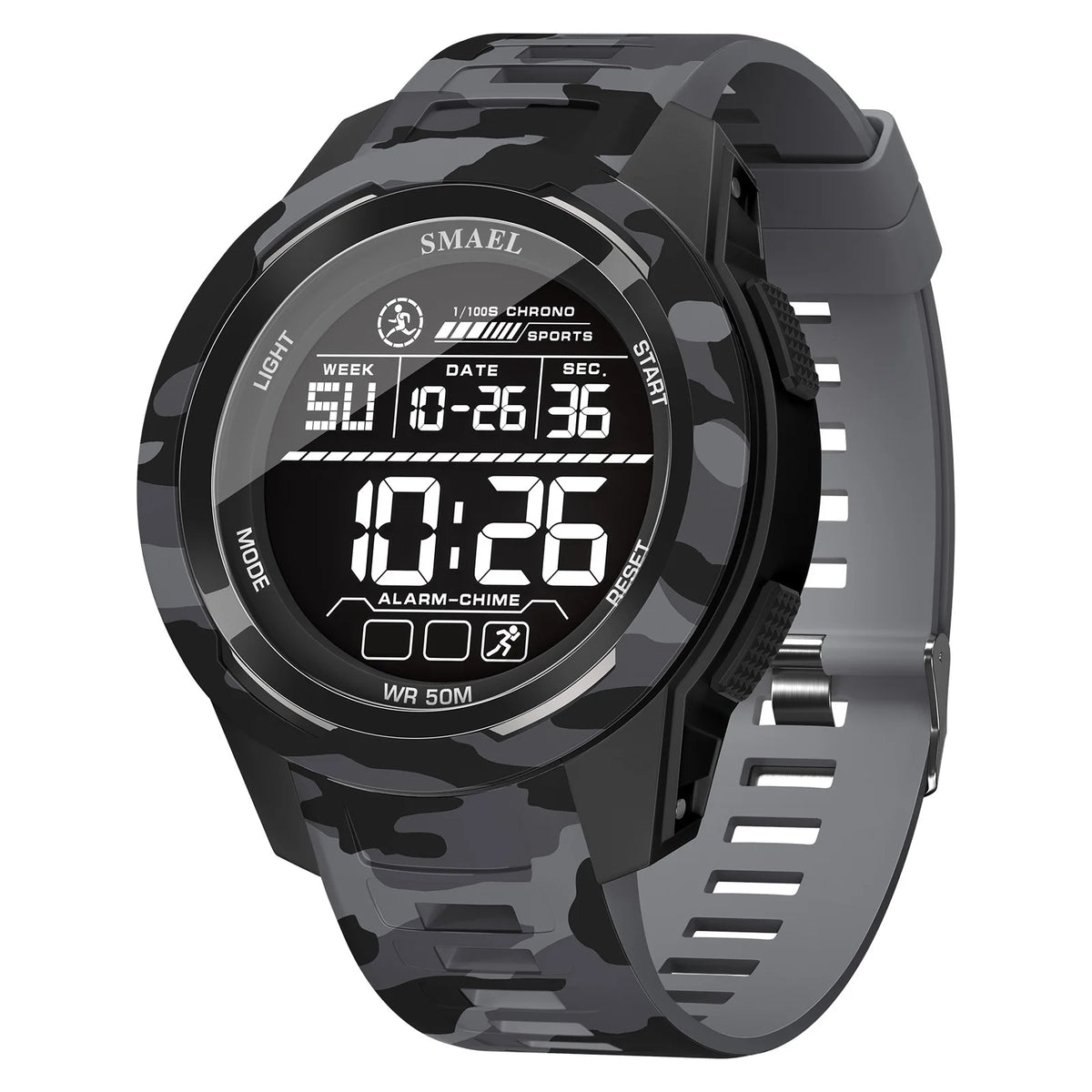 Reloj deportivo militar SMAEL con correa de camuflaje