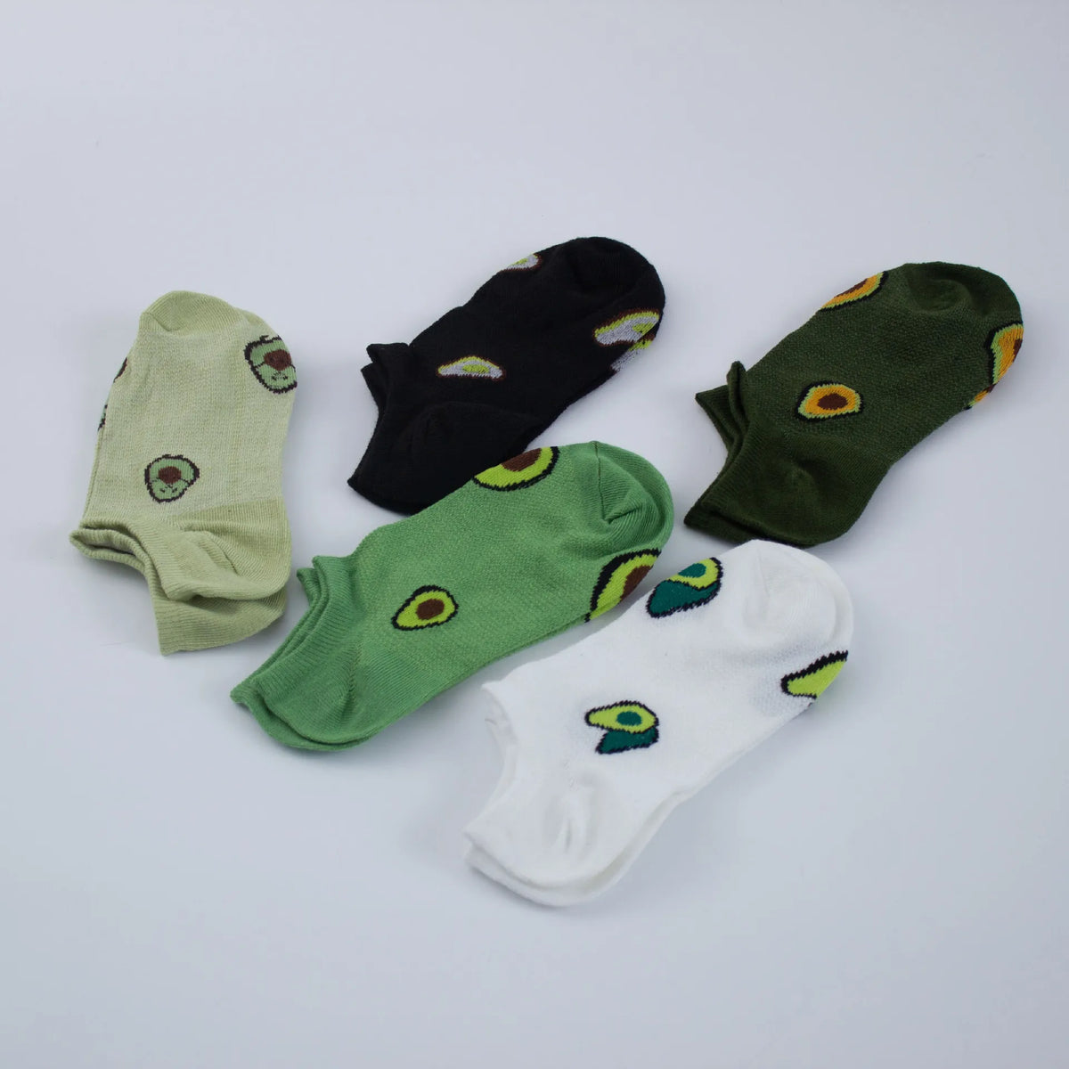 Pack de 5 pares de calcetines tobilleros estampados