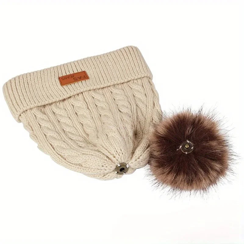 Set de gorro, braga de cuello y guantes táctiles