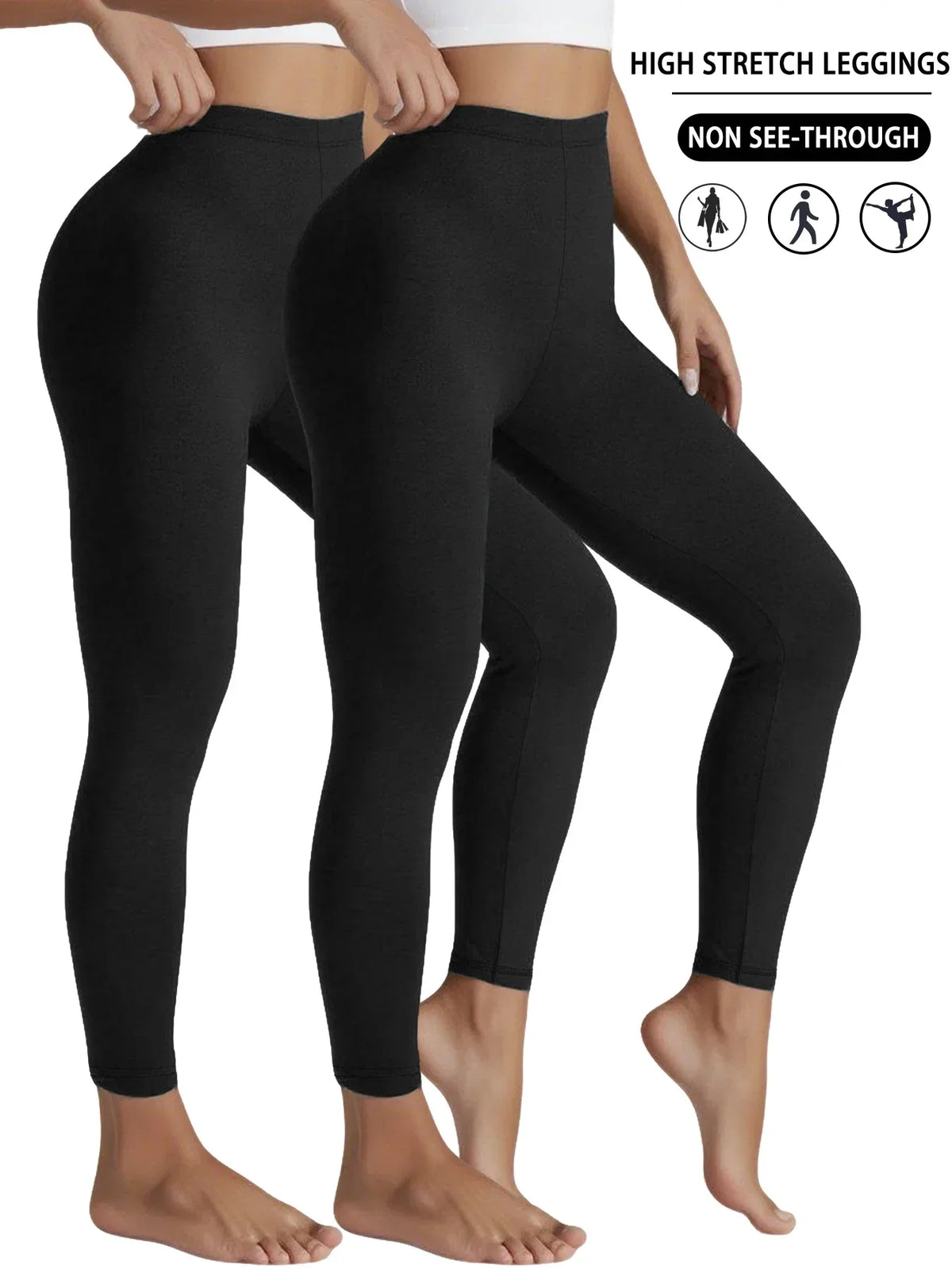 Pack de 2 leggings súper suaves para mujer
