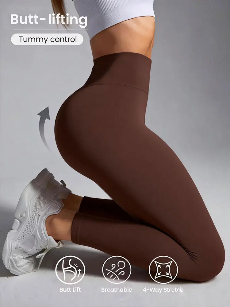Leggings finos transpirables de cintura alta para mujer