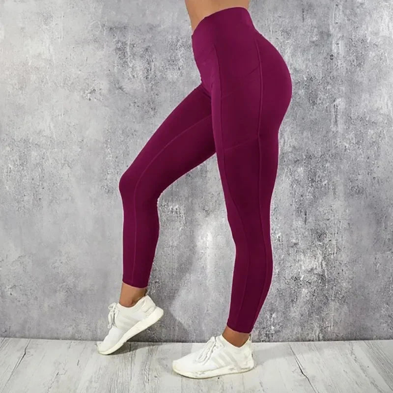 Leggings deportivos de cintura alta con bolsillos