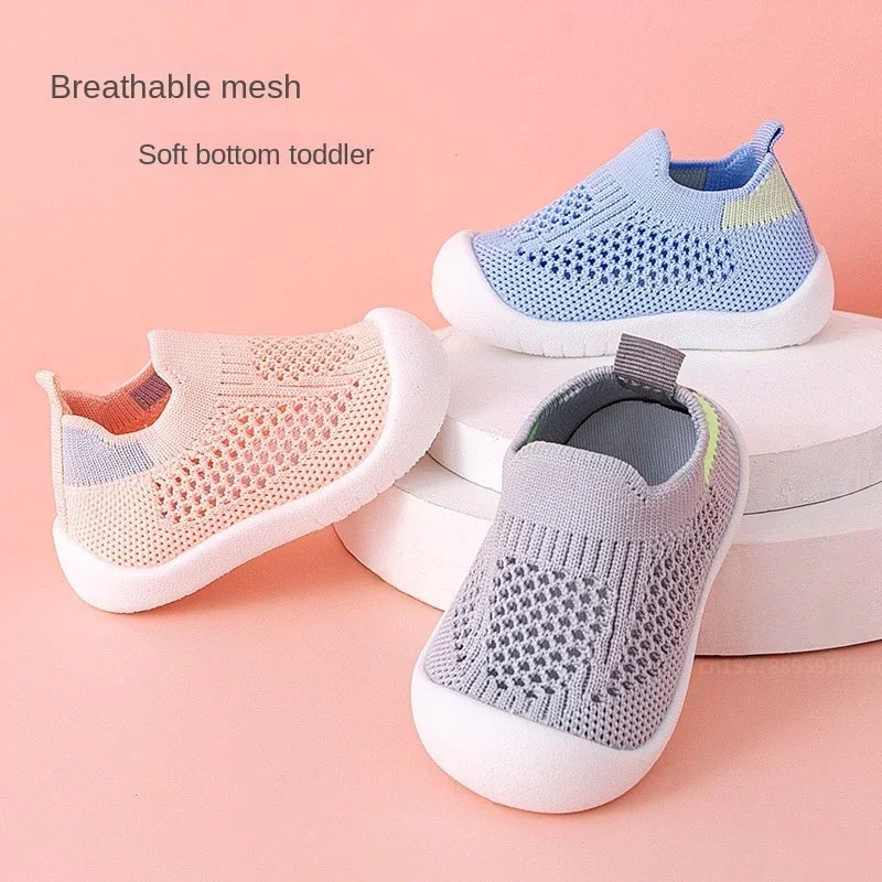 Zapatillas de punto sin cordones para bebé