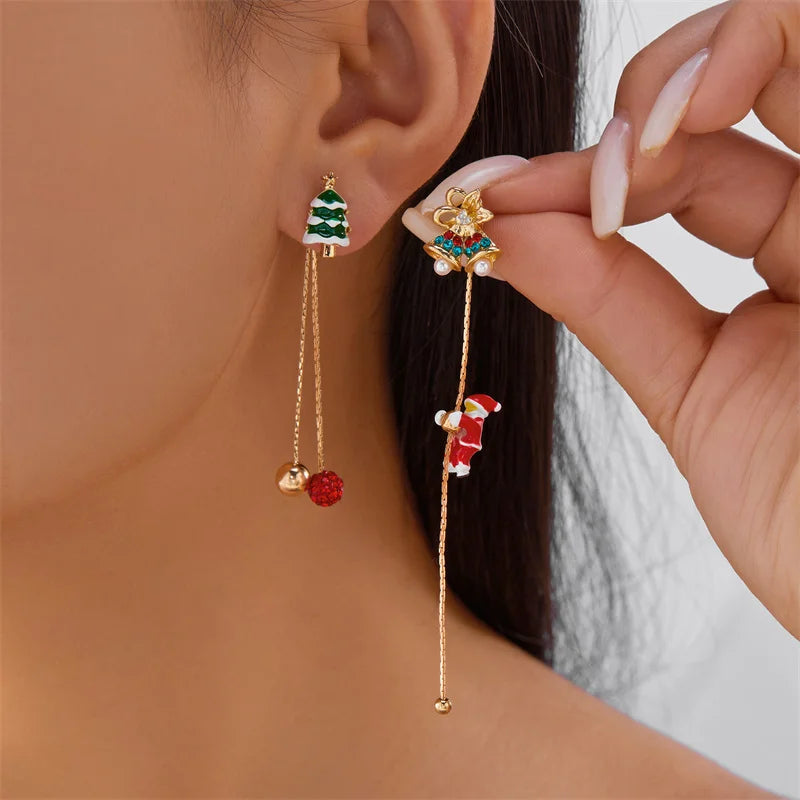 Pendientes navideños de Papá Noel