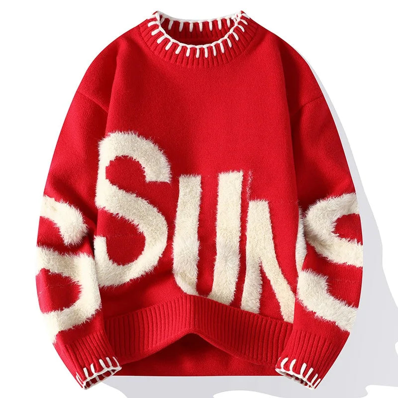 Jersey de punto de cuello redondo para hombre