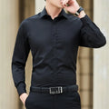Camisa lisa de manga larga para hombre (hasta 8XL)