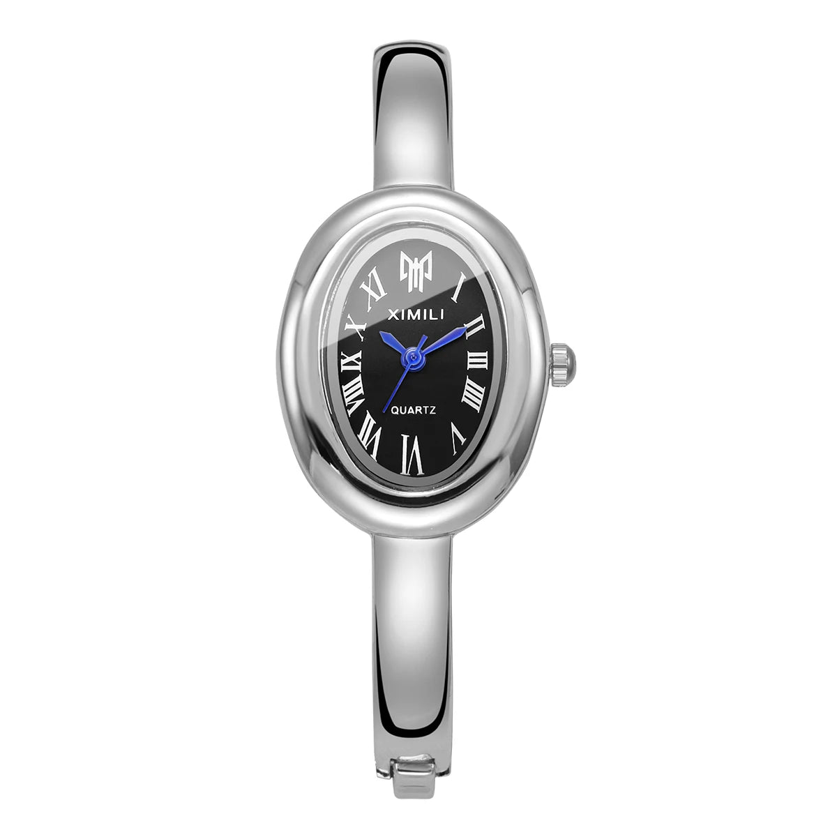 Reloj ovalado con números romanos para mujer